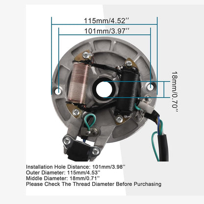 Magneto Stator for 50cc-125cc TaoTao SSR Kazuma | Kick Start Dirt Bike ATV