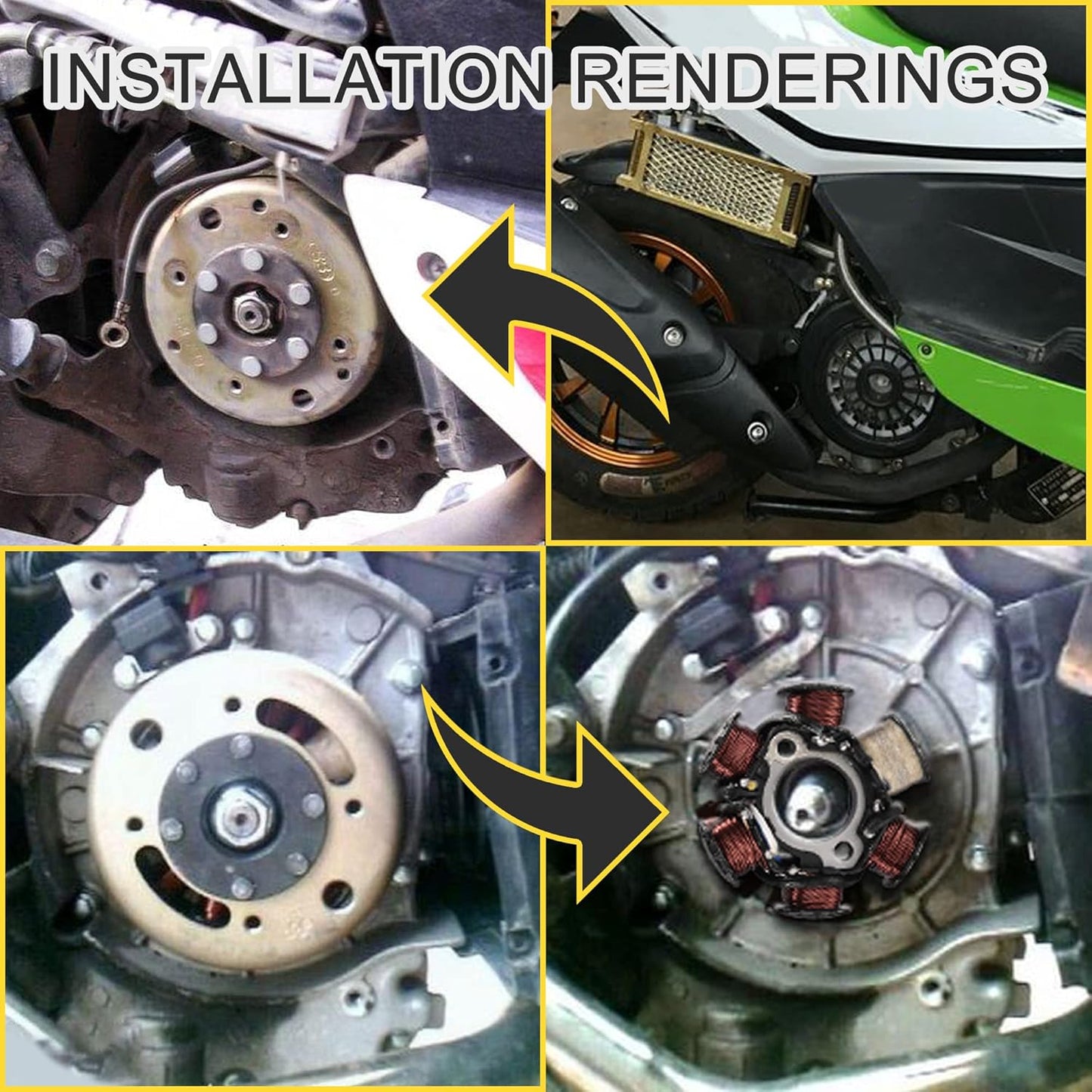 Magneto Stator for GY6 50cc-125cc ATV Scooter | 5-Wire AC Half-Wave Female Plug