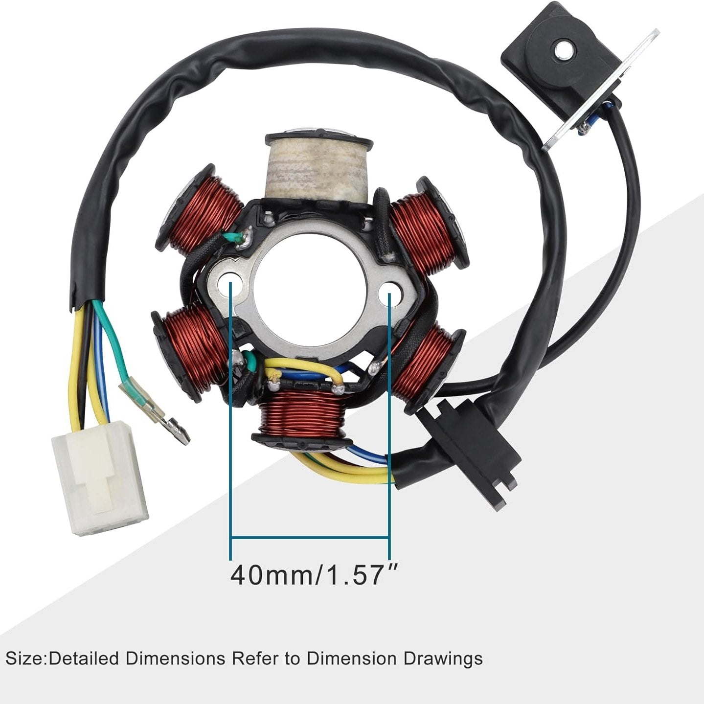Magneto Stator for GY6 50cc-125cc Scooter ATV | 5-Wire 6-Coil Full Wave