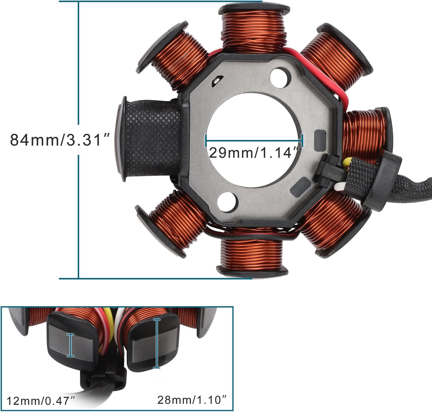 Magneto Stator for KTM 250 EXC-F, 300 XC-W, 400 XC-W, 250 XC | 59039104000