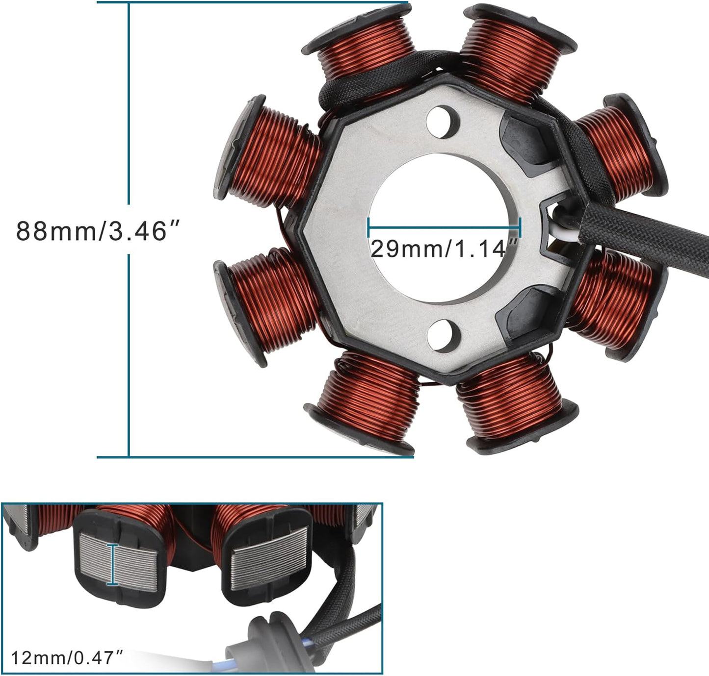 Magneto Stator for Polaris RZR 170, Outlaw 50/90 & Yamaha Raptor 90 | OEM 0454944
