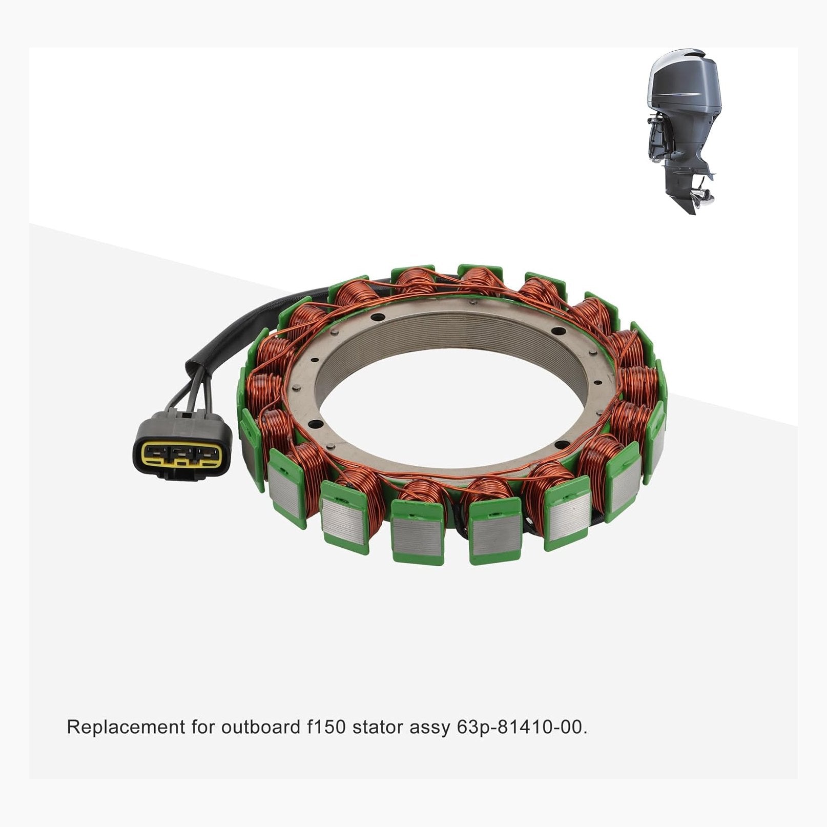 Magneto Stator for Yamaha F150 Outboard | OEM 63P-81410-00
