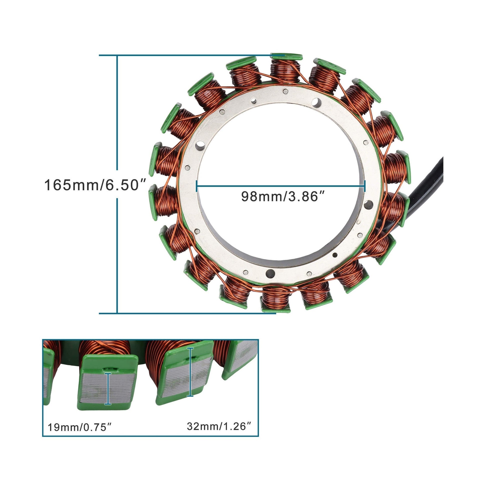 Magneto Stator for Yamaha F150 Outboard | OEM 63P-81410-00