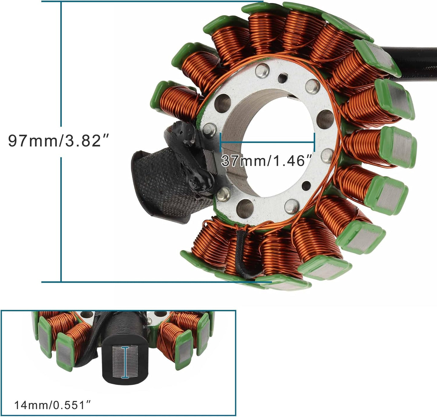 Magneto Stator for Yamaha TW200 Trailway, TW125 & TW225 | OEM 4WP-85510-10