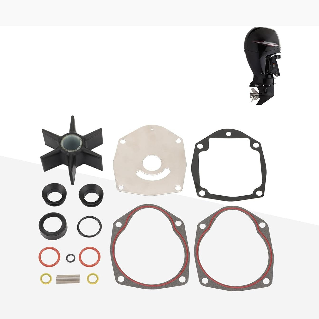 GOOFIT Mercruiser Alpha One 1 Gen 2 Sterndrive Water Pump Impeller Kit Replacement for Mercury Marine Outboard 47-43026Q06 8M0100526 Sierra