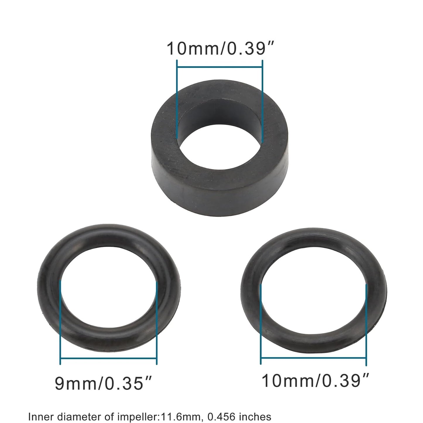 GOOFIT Water Pump Impeller Repair Kit for Mercury Mariner 4-9.8 HP 1975-1986 Outboard 47-89980T1 47-89980Q1