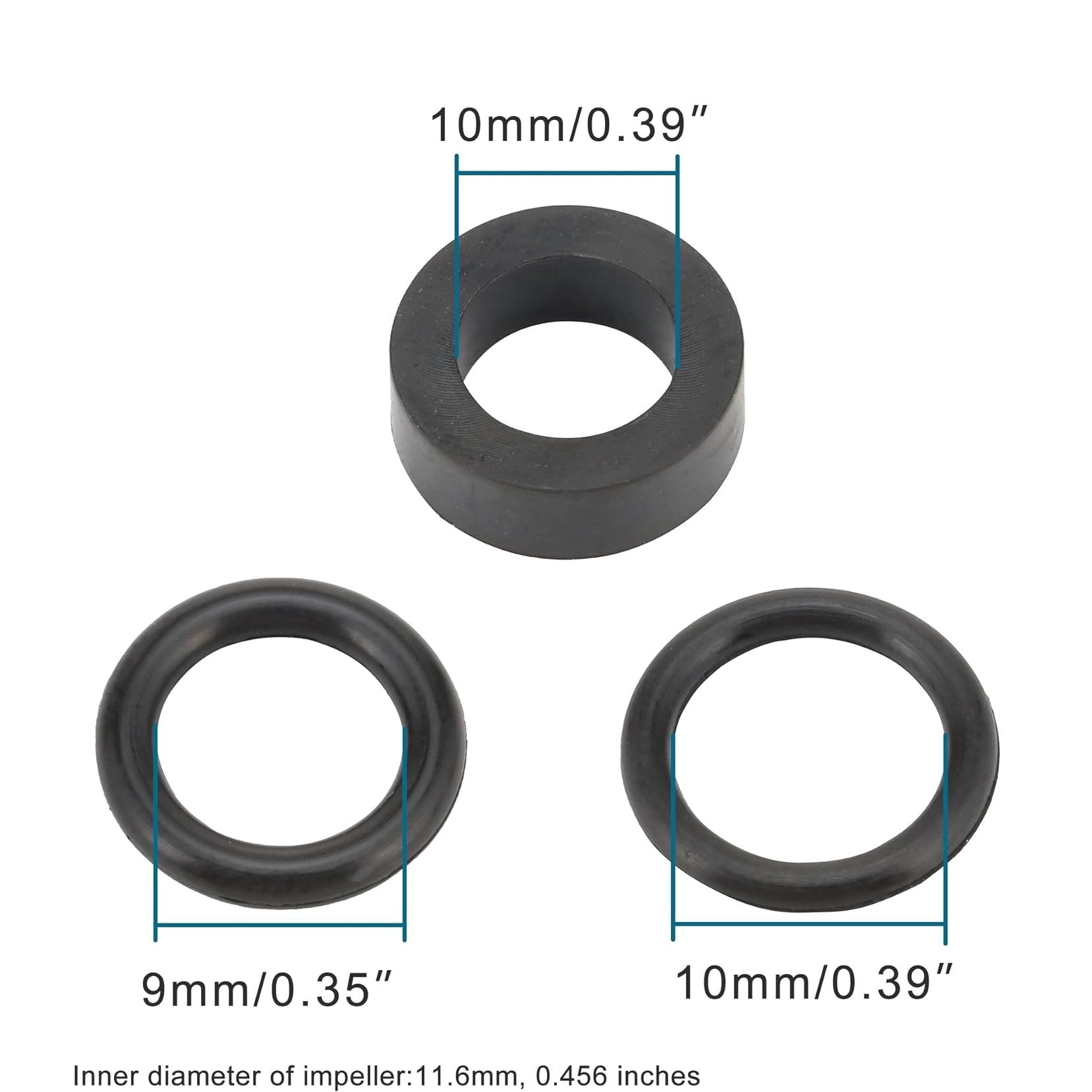 GOOFIT Water Pump Impeller Repair Kit for Mercury Mariner 4-9.8 HP 1975-1986 Outboard 47-89980T1 47-89980Q1