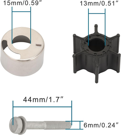 Kit réparation turbine pompe à eau hors-bord pour moteurs 9.9HP 15HP 682-W0078