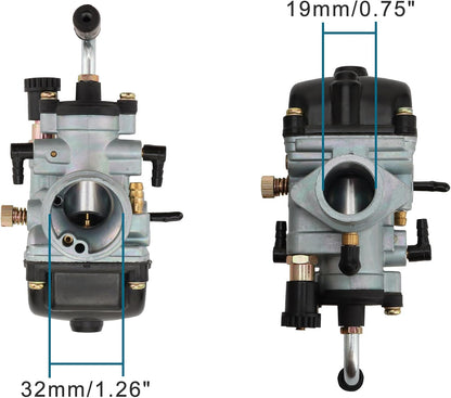 PHBG 19mm Racing Carburetor for 2-Stroke 50cc 70cc Mopeds
