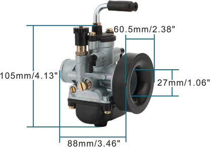 PHBG 19mm Racing Carburetor for 2-Stroke 50cc 70cc Mopeds
