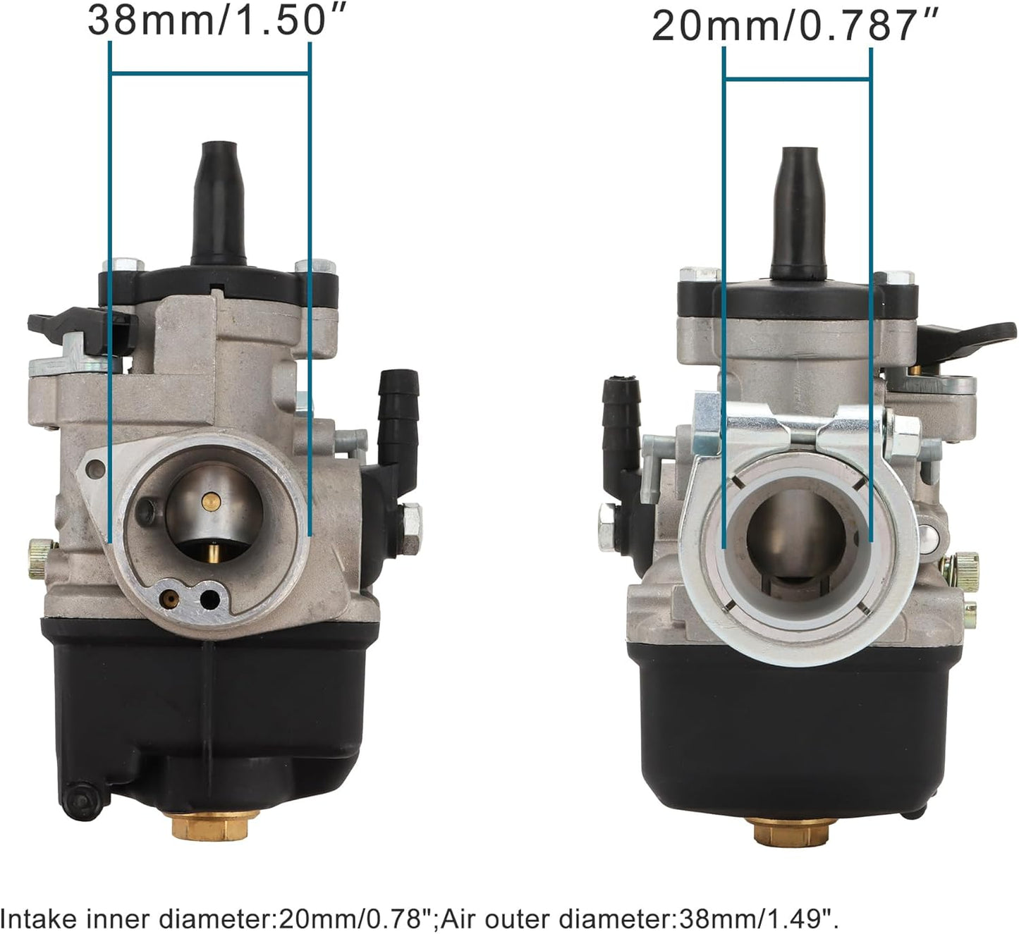 PHBL 20AS Racing Carburetor 20mm for 2-Stroke Scooter, ATV & Dirt Bike