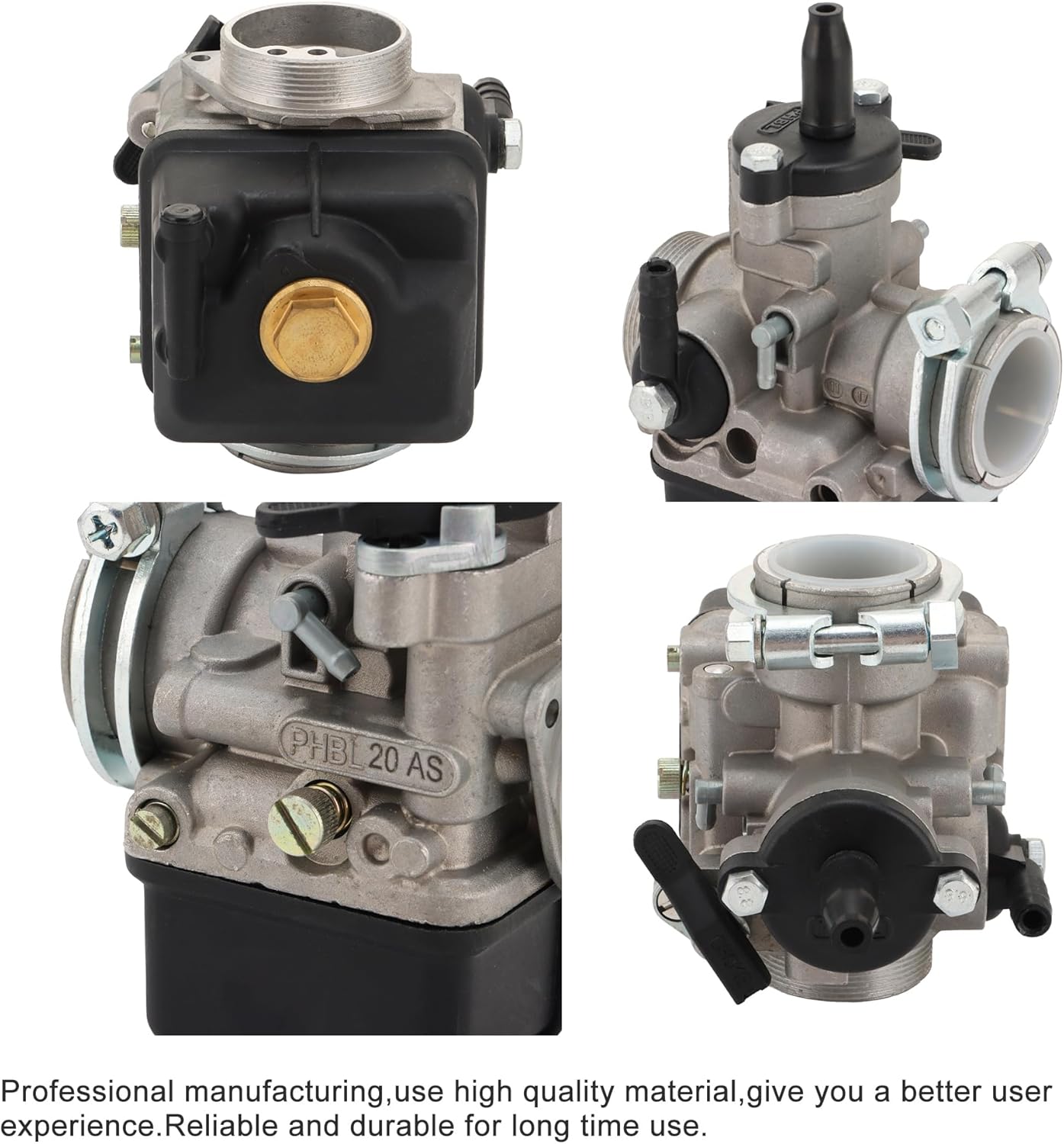 PHBL 20AS Racing Carburetor 20mm for 2-Stroke Scooter, ATV & Dirt Bike