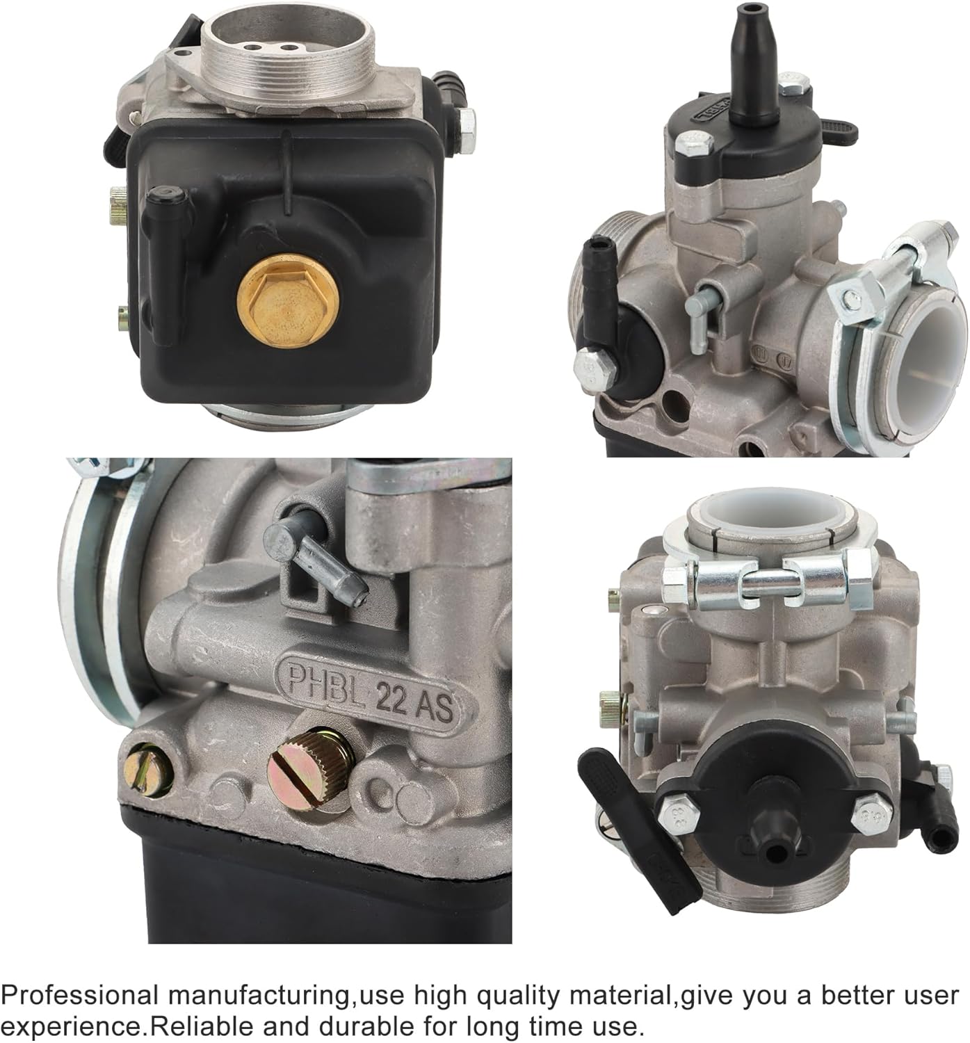 PHBL 22AS Racing Carburetor 22mm for 2-Stroke Scooter, ATV & Dirt Bike