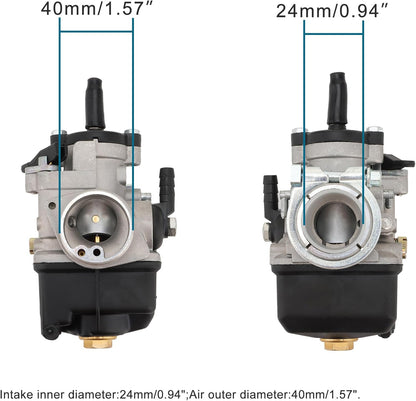 PHBL 24AS Racing Carburetor 24mm for 2-Stroke Scooter, ATV & Dirt Bike
