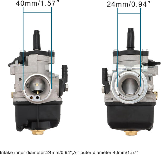 PHBL 24AS Racing Carburetor 24mm for 2-Stroke Scooter, ATV & Dirt Bike