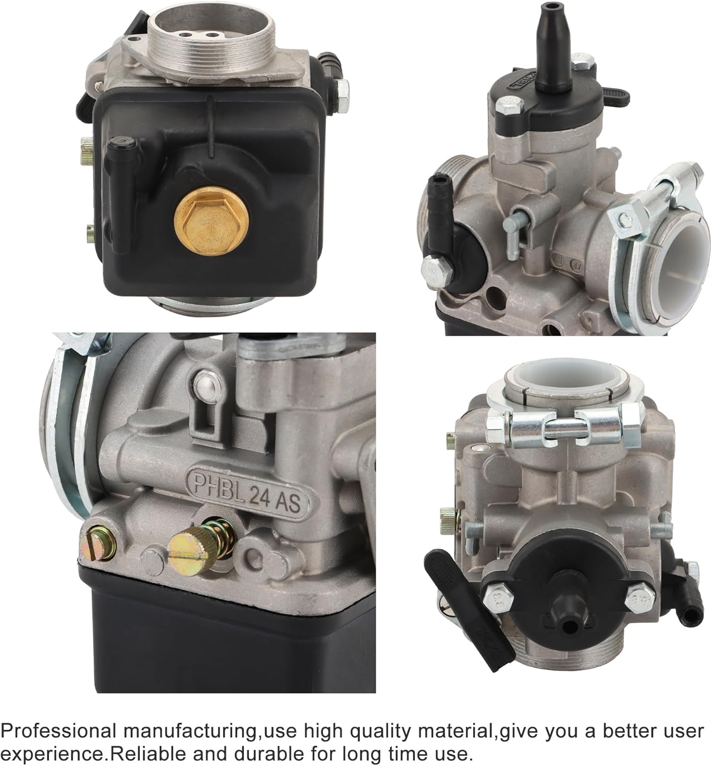 PHBL 24AS Racing Carburetor 24mm for 2-Stroke Scooter, ATV & Dirt Bike