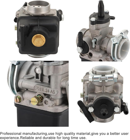 PHBL 24AS Racing Carburetor 24mm for 2-Stroke Scooter, ATV & Dirt Bike