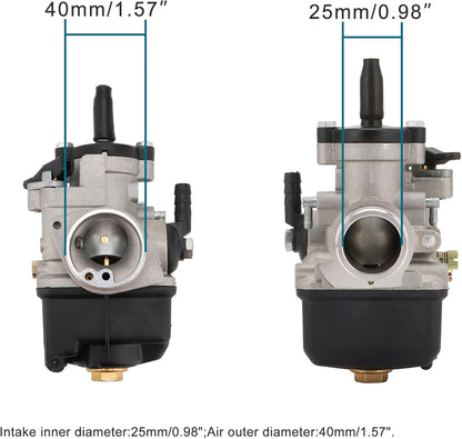 PHBL 25BS Racing Carburetor 25mm for 2-Stroke Scooter, ATV & Dirt Bike