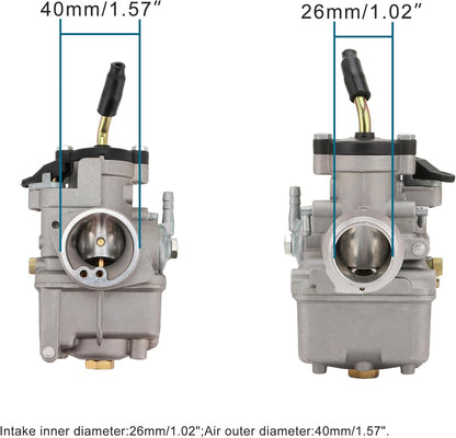 PHBL 26BS Racing Carburetor 26mm for 2-Stroke Scooter, ATV & Dirt Bike