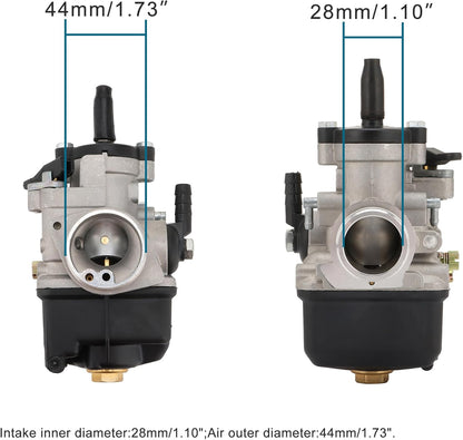 PHBL 28BS Racing Carburetor 28mm for 2-Stroke Scooter, ATV & Dirt Bike