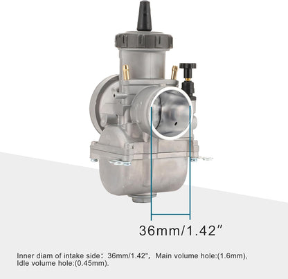 PWK 36mm Flat Slide Carburetor for 400cc 450cc Dirt Bike ATV