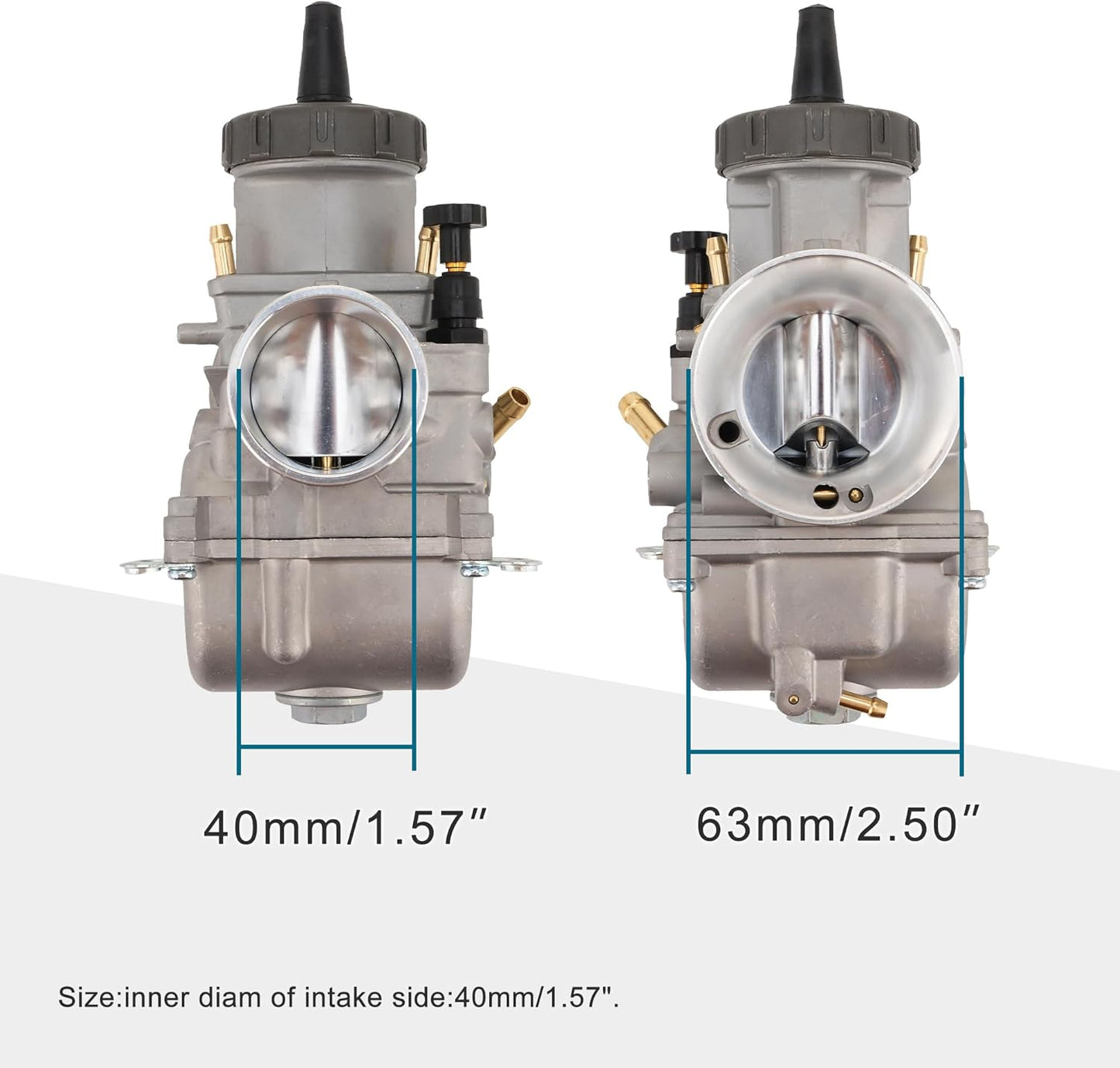 PWK 40mm Flat Slide Carburetor for 500cc 650cc Dirt Bike ATV