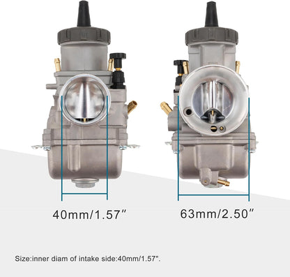 PWK 40mm Flat Slide Carburetor for 500cc 650cc Dirt Bike ATV