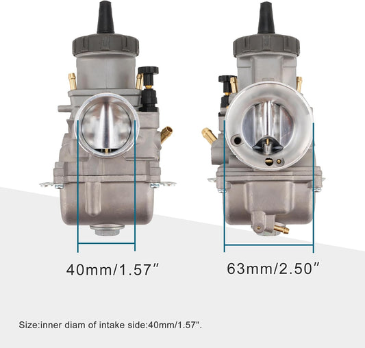 PWK 40mm Flat Slide Carburetor for 500cc 650cc Dirt Bike ATV