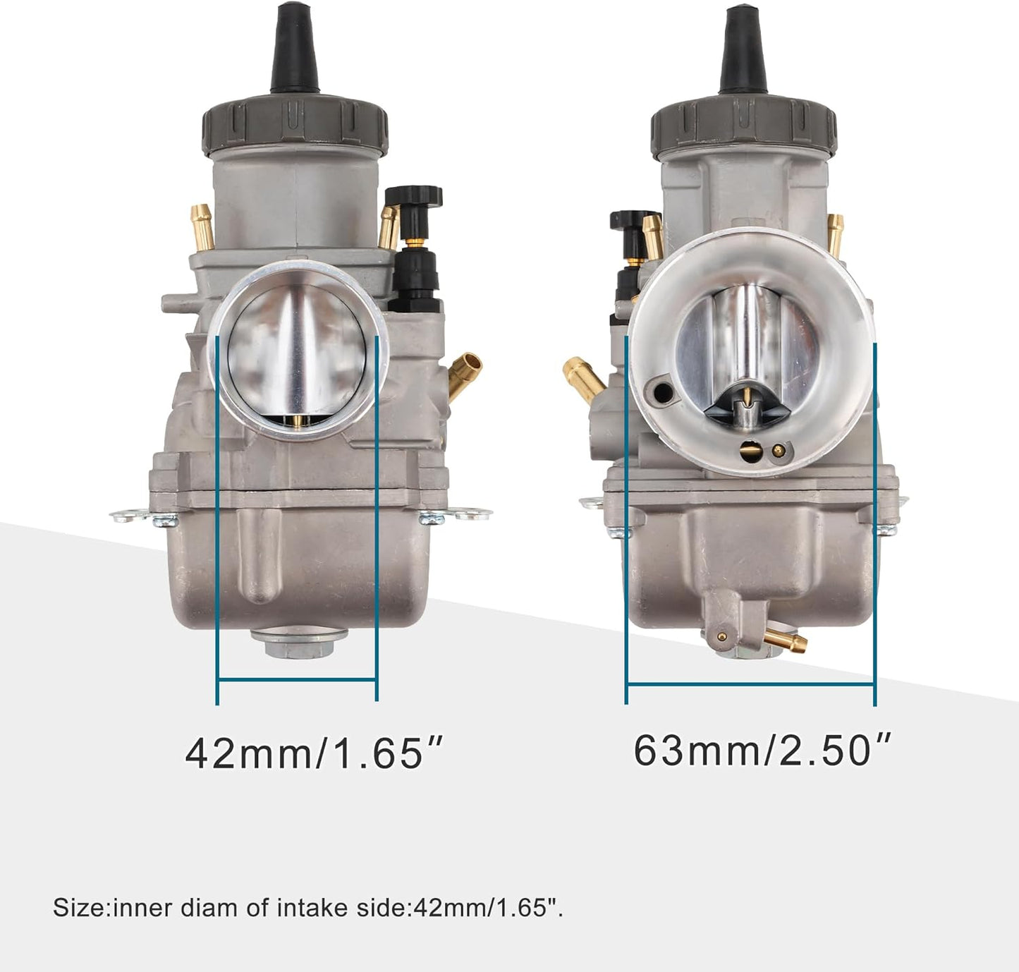 PWK 42mm Flat Slide Carburetor for 500cc 650cc Big Bore ATV