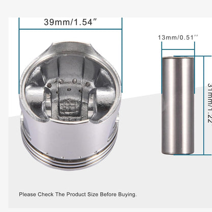 GOOFIT 39mm Piston Kit Assembly for 50cc Horizontal Engine ATV Dirt Bike Go Kart