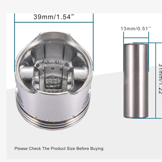 GOOFIT 39mm Piston Kit Assembly for 50cc Horizontal Engine ATV Dirt Bike Go Kart