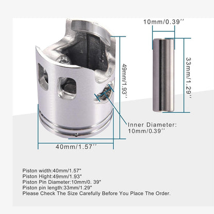 GOOFIT 40mm Piston Assembly Kit Replacement for 2 Stroke 50cc Jog Moped Scooter