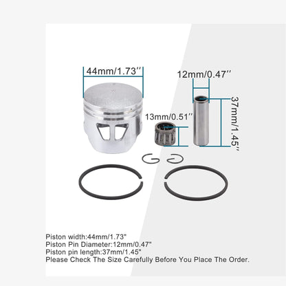 GOOFIT 44mm Piston Kit Assembly Replacement for 2 Stroke 47cc 49cc Zenoah G23LH G2D Goped Sport Liquimatic X-Ped Go-Quad