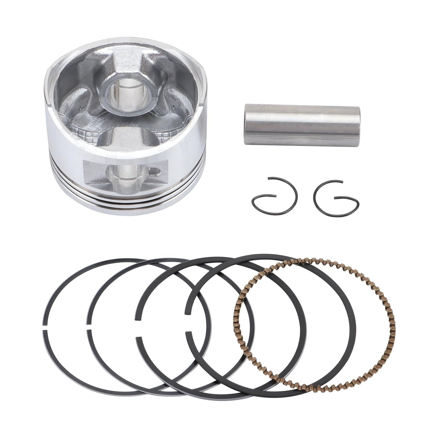 GOOFIT 57.4mm Piston Ring Assembly Kit for GY6 157QMJ ATV Go Kart Moped Scooter