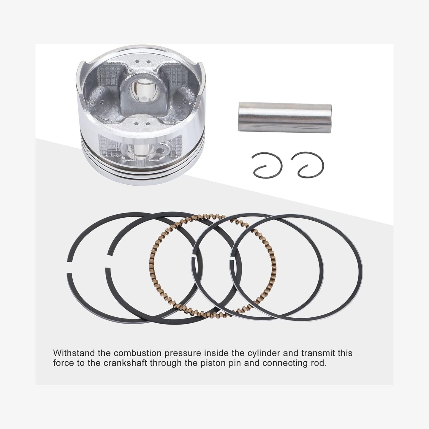 GOOFIT Piston Assembly Kit for CG 150cc 200cc Vertical Engine ATV Scooter Moped