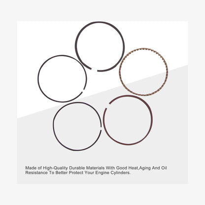 GOOFIT 47mm Piston Rings Set Assembly for GY6 80cc 139QMB Engine ATV Dirt Bike Go Kart Moped Scooter Engine Part
