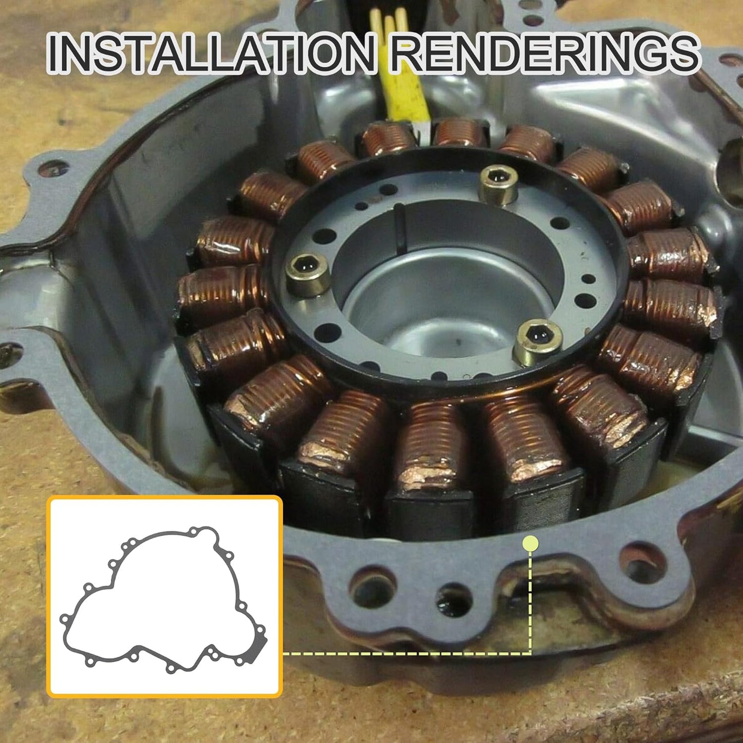 GOOFIT Motorcycle Stator Gasket 5814160 5813758 Replacement for Polaris Ranger RZR 4 XP S General ACE 900 1000 2013-2019