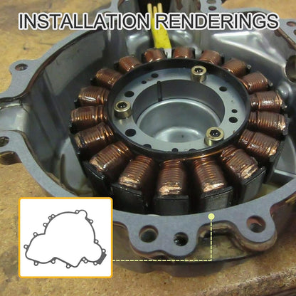 GOOFIT Motorcycle Stator Gasket 5814160 5813758 Replacement for Polaris Ranger RZR 4 XP S General ACE 900 1000 2013-2019