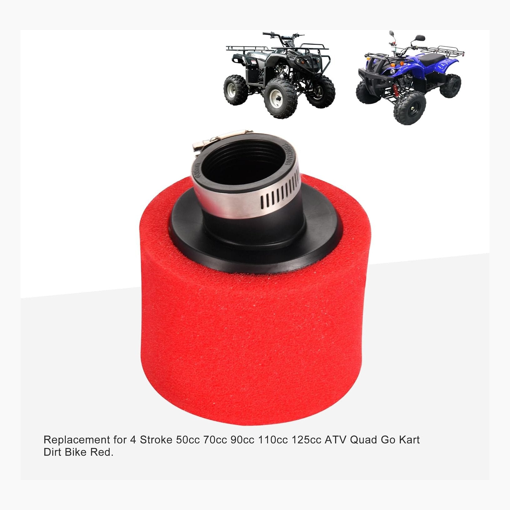 RED Bent Air Filter 35/38/42/45/48mm