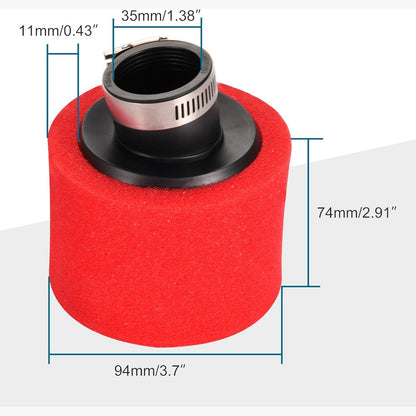 RED Bent Air Filter 35/38/42/45/48mm