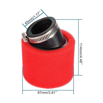 RED Bent Air Filter 35/38/42/45/48mm