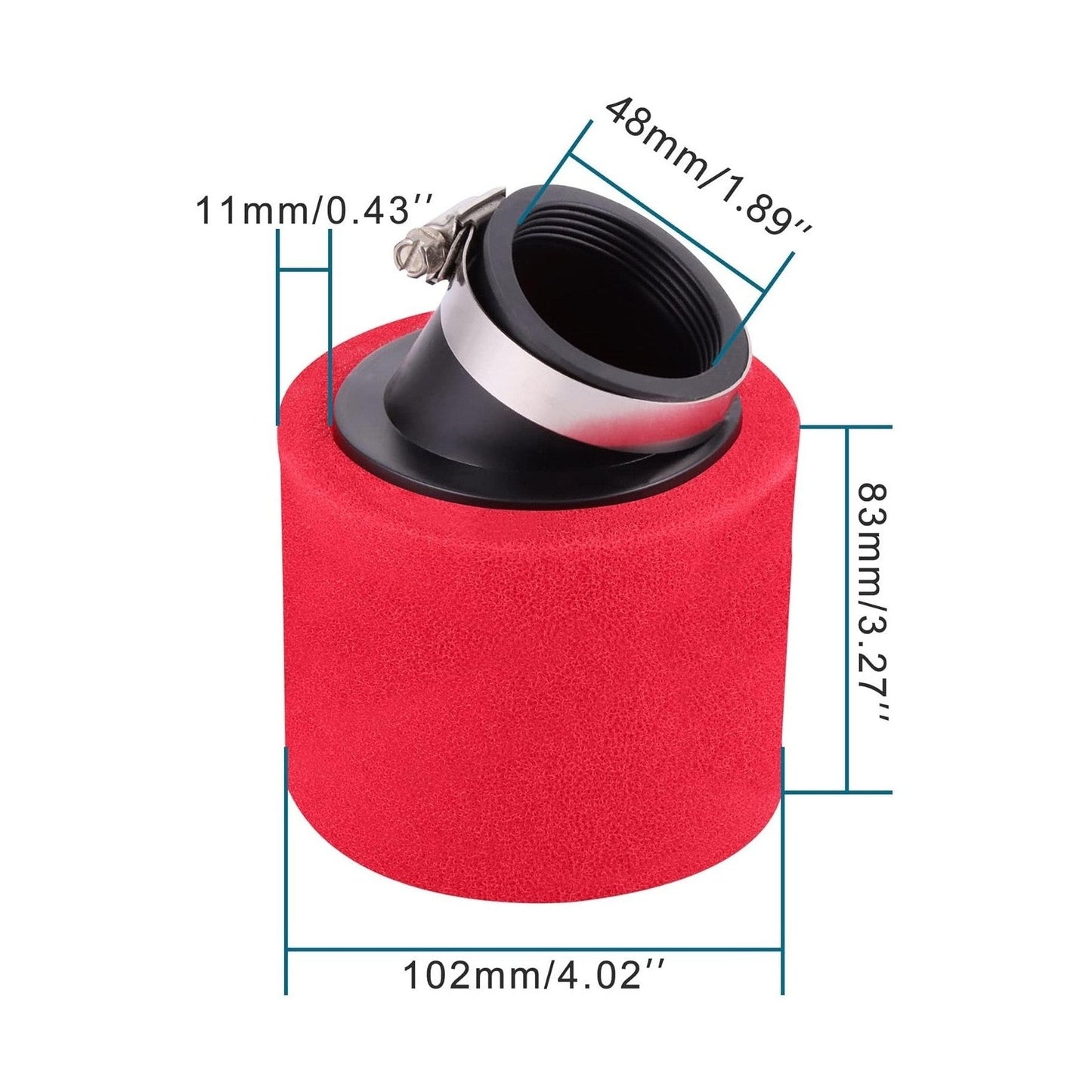 RED Bent Air Filter 35/38/42/45/48mm