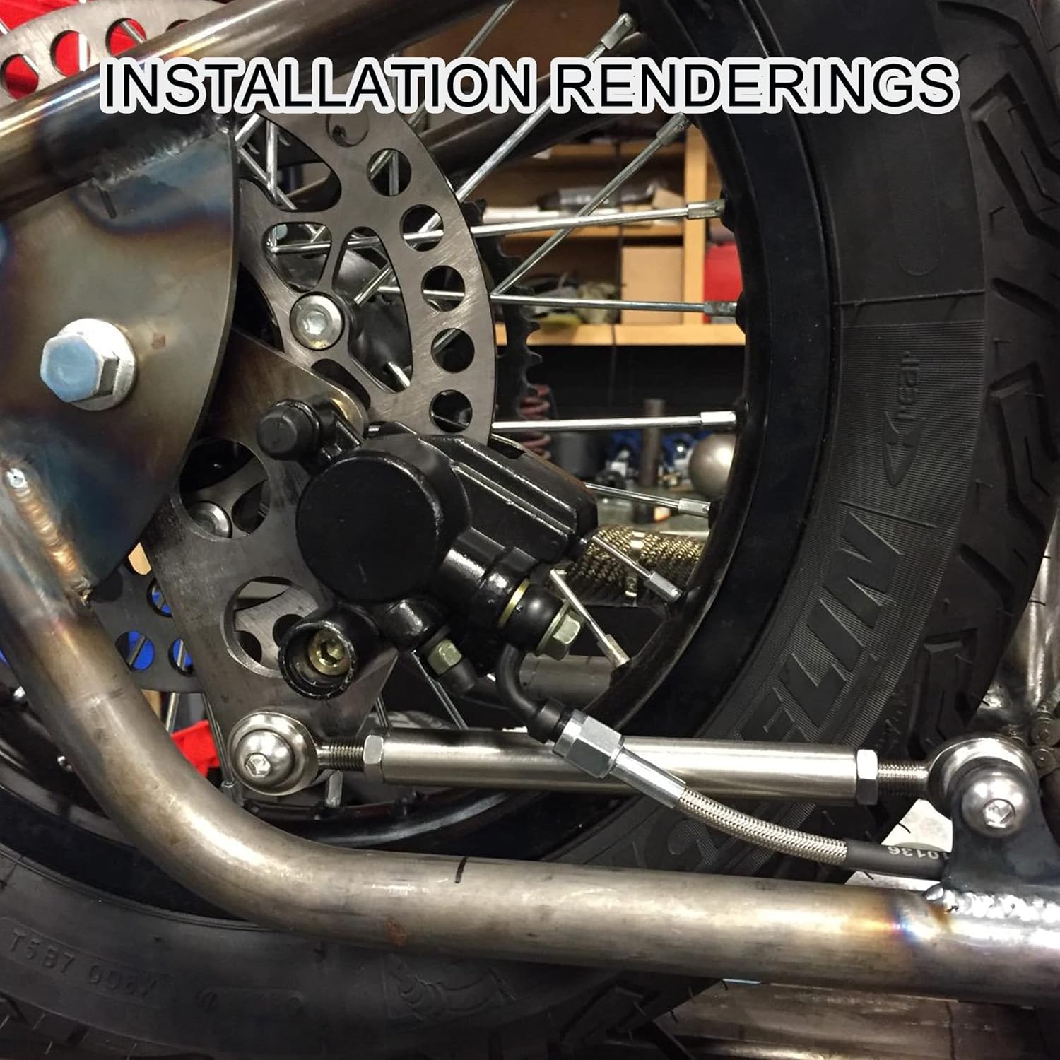 Rear Brake Assembly For SDG SSR 107 110 125 110cc 125cc Pit Dirt Bike