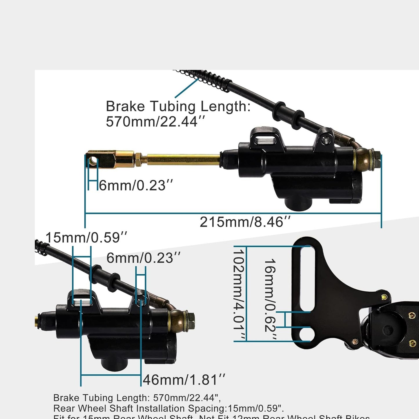 Rear Brake Assembly For SDG SSR 107 110 125 110cc 125cc Pit Dirt Bike