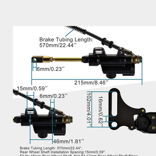 Rear Brake Assembly For SDG SSR 107 110 125 110cc 125cc Pit Dirt Bike