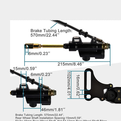 Rear Brake Assembly With Brake Pad For SSR 125/110 KLX BBR CRF TTR SDG