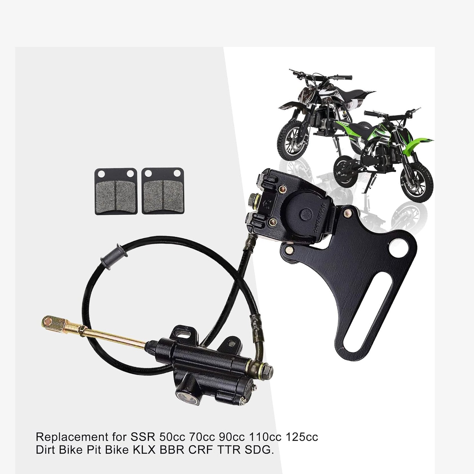 Rear Brake Assembly With Brake Pad For SSR 125/110 KLX BBR CRF TTR SDG