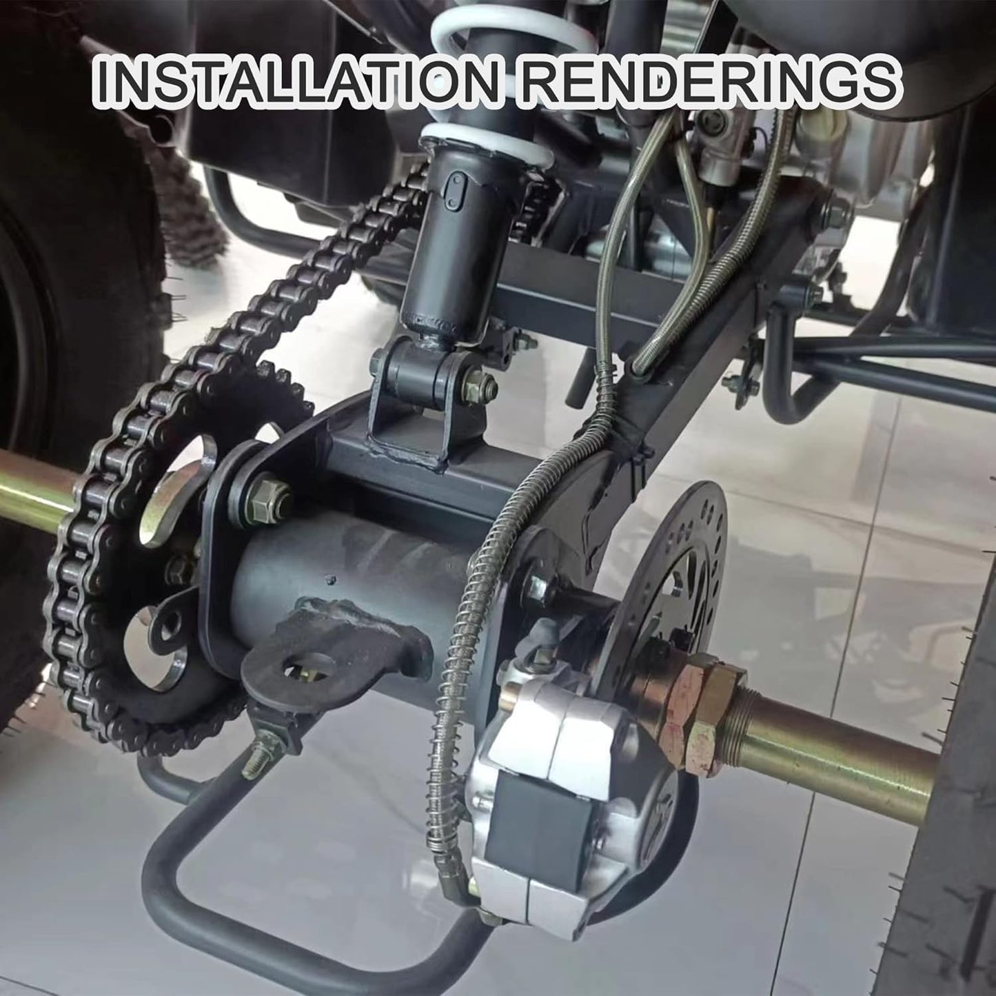 GOOFIT Rear Foot Disc Brake Master Cylinder Assembly with Oiler for 110cc 125cc 150cc 200cc 250cc ATV Quad Dune Buggy