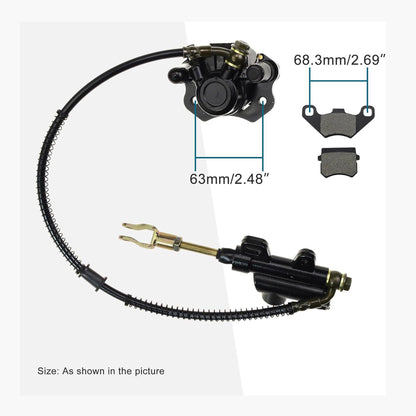 Rear Brake Assembly with Brake Pad For 50cc - 125cc Chinese ATV Quad Scooter Dune Buggy 4 Wheeler