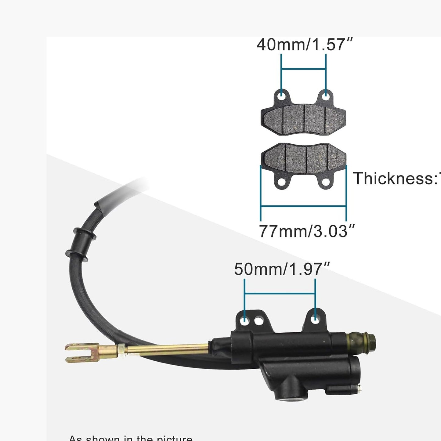 Rear Brake Assembly with Brake Pad For 50cc - 125cc ATV Dirt Bike